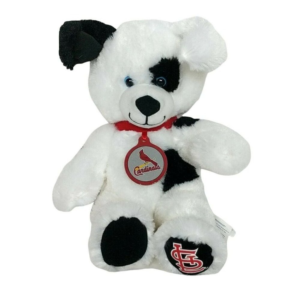 Build A Bear Cardinals Teddy Bear Dog White 12.5"